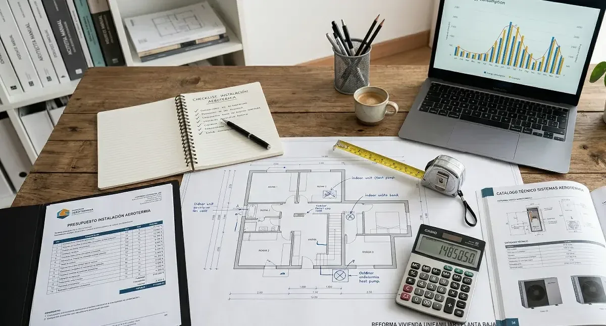 Checklist de puntos clave que debe incluir un presupuesto de aerotermia